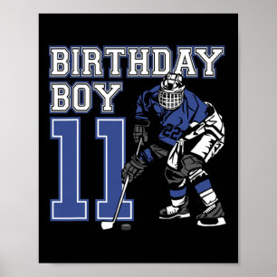 11 Jahre altes Eishockey Thema Geburtstagsparty 11 Poster