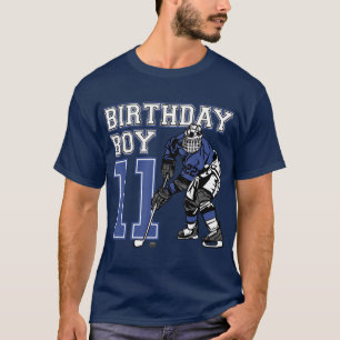 11 Jahre altes Eishockey Thema Geburtstagsparty 11 T-Shirt