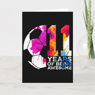 11 Jahre Awesome Fußball 11. Geburtstag  Karte