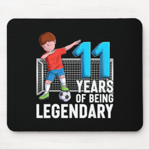11 Jahre legendärer Fußballjunge 11. Geburtstag Mousepad