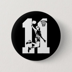 11 Jahre Nummer 11 Sketll 11. Geburtstag  Button