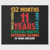 11 Jahre Phantastisch 11. Geburtstagsgeschenk Geschenkpapier (Flach)