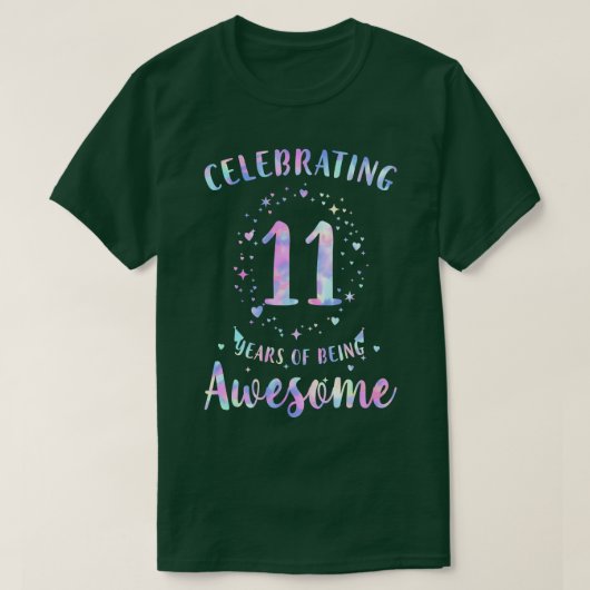 11 Jahre Phantastische Gefärbte Krawatte Colo T-Shirt (Design vorne)