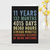 11 Jahre Phantastischer Cooler Geburtstag Karte (Gelbe Blume)