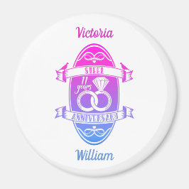 11 Jahre traditioneller Stahl 11. Hochzeitstag Magnet