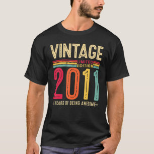 11 Jahre Vintag 2011 T-Shirts 11. Geburtstag Junge