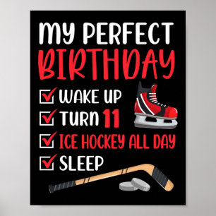 11-jährige Eishockey Geburtstagsparty 11. Boy Bda Poster