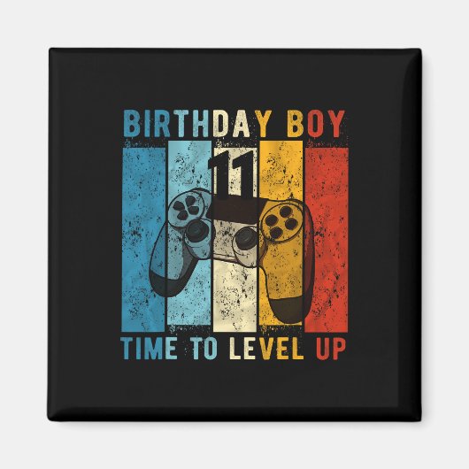 11-jähriger Geburtstagskind 11 Mal auf 11. Stufe Magnet (Vorne)