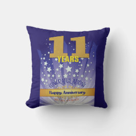 11-jähriger INDIVIDUELLE NAME 12-Stufen-Jubiläum G Kissen