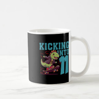 11-jähriger Skater Skateboard fahrender T-Rex Dino Kaffeetasse
