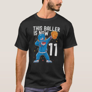 11-jähriges Baseball Geburtstag 11. Baller Player T-Shirt