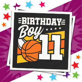 11-jähriges Basketball-Party 11. Geburtstagskind Serviette