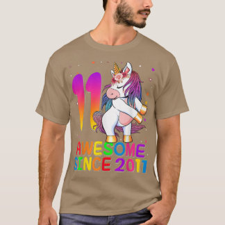 11-jähriges Einhorn Flossing 11. Geburtstag Mädche T-Shirt