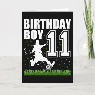 11-jähriges Fußball-Geburtstagsfeier-Thema 11. Ges Karte
