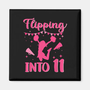 11-jähriges Geburtstags-Cheerleading-Mädchen 11. C Magnet