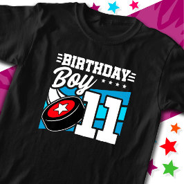 11-jähriges Hockey Party Thema 11. Geburtstag Jung T-Shirt