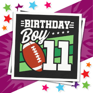 11-jähriges Party Thema 11. Geburtstag Junge Serviette