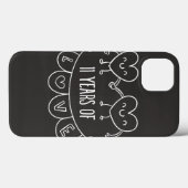 11. Jubiläum Geschenk Chalk Herzen Case-Mate iPhone Hülle (Rückseite (Horizontal))