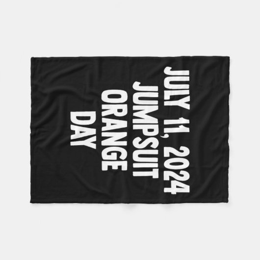 11. Juli 2024 Orange Jumpsuit Day Co Fleecedecke (Vorderseite (Horizontal))