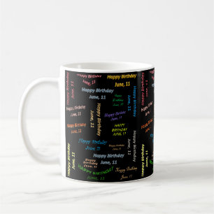 11. Juni Geburtstags-Tasse Kaffeetasse