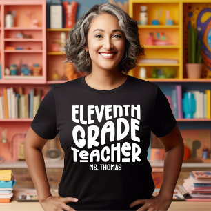 11. Klasse Lehrer Einfaches Textdesign T-Shirt