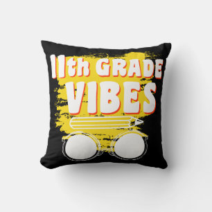 11. Klasse Vibes-Shirt Zurück zur Schule Erster Ta Kissen