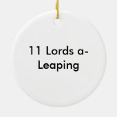 11 Lords Leaping Keramik Ornament (Hinten)