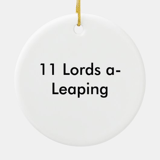 11 Lords Leaping Keramik Ornament (Hinten)