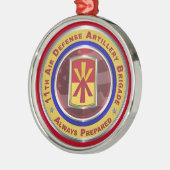 11. Luftverteidigungsbrigade Ornament Aus Metall (Links)