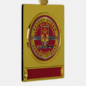 11. Luftverteidigungsbrigade Wüste Sturm Veteran Banner-Ornament Gold (Rechts)