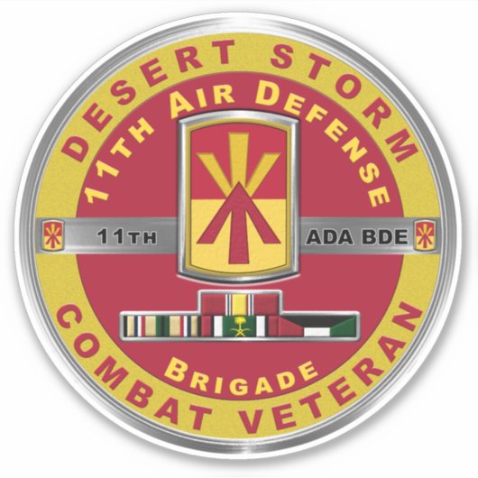 11. Luftwaffenartillerie Brigade Wüstensturm Aufkleber (Vorderseite)