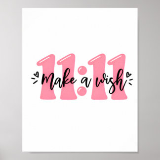 11 Mach einen Wunsch Cute Pink Typografie Poster