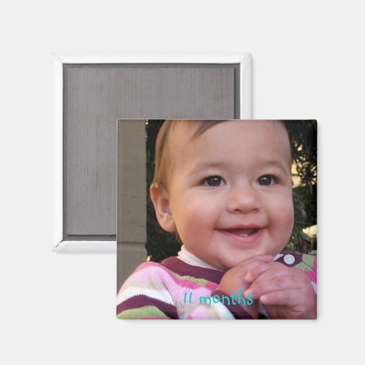 11_Monate_alt, 11 Monate Magnet (Vorderseite/Rückseite)