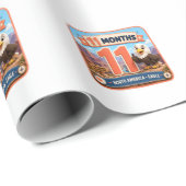 11 Monate Baby-Meilenstein-Entdecker Geschenkpapier (Rolleneckpunkt)