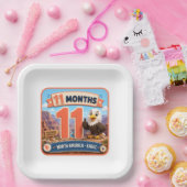 11 Monate Baby-Meilenstein-Entdecker Pappteller (Party)