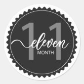 11 Monate Klassischer Rundaufkleber Runder Aufkleber (Vorderseite)