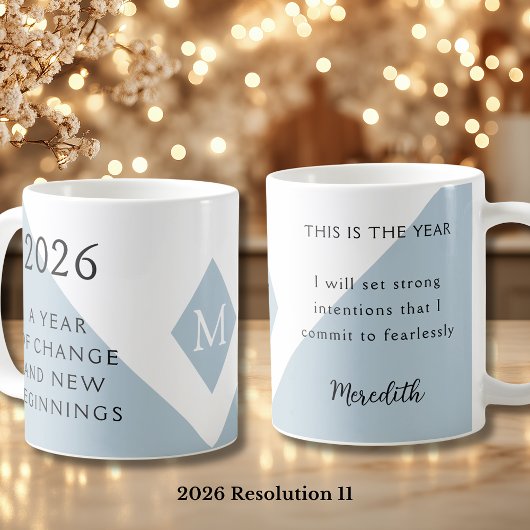 11. Neujahrsvorsatz für 2026 Jahr des Wandels Kaffeetasse
