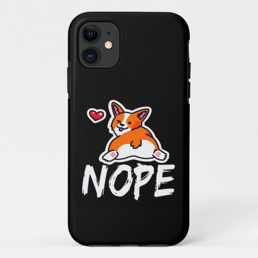 11 Nope Corgi Case-Mate iPhone Hülle (Rückseite)
