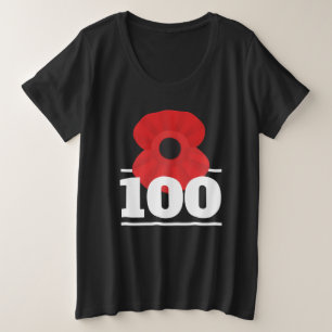 11. November Erinnerungs-Tagesmohnblume 100 Jahre Große Größe T-Shirt
