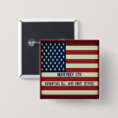 11. November Knopf, der alle ehrt, die gedient Button (Vorne & Hinten)