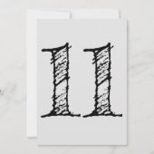 11 Nummer 11 Riesenmanuskript Einladung (Vorderseite)