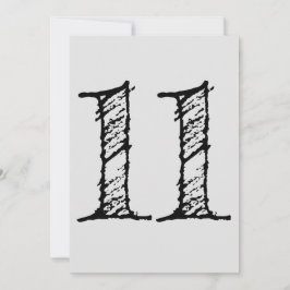 11 Nummer 11 Riesenmanuskript Einladung