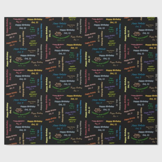 11. Oktober Geschenkpapier (Flach)