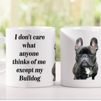 11-oz Black French Bulldog Tasse Funny Dog Tasse