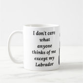 11 oz Black Labrador Retriever Funny Gift Tasse (Links)