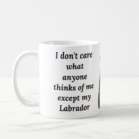 11 oz Black Labrador Retriever Funny Gift Tasse (Links)