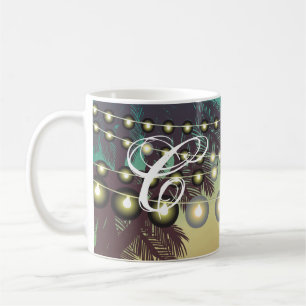 11 Oz. Coffee Tasse Beach Sunset Palm Tree String 