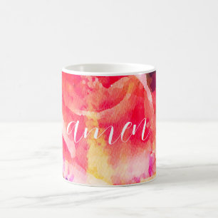 11 oz Floral AMEN Kaffee Tasse