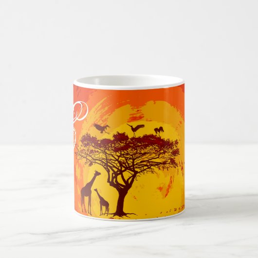 11 Oz. Kaffee Tasse Afrikanische Safari Giraffe Su (Mittel)