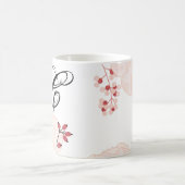 11 Oz. Kaffee Tasse Weiße Blume auf Weiß (Mittel)